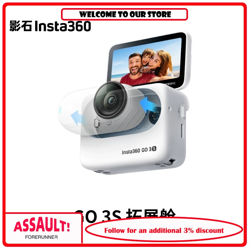 Insta360 Camera Go 3 - Shadow Stone Insta360 GO 3S Cabina